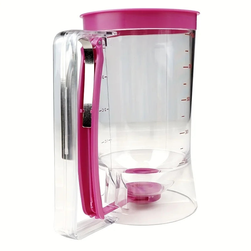 Dispensador de masa de 900ml, embudo graduado de mano, Dispensador de masa para panqueques, magdalenas y pasteles, 1 Uds.