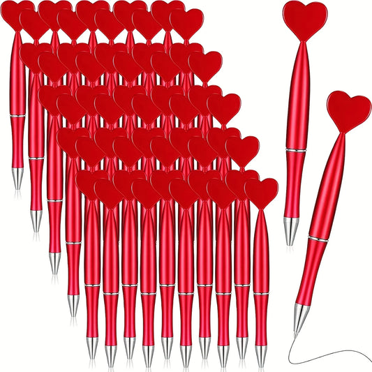 12 Uds. Bolígrafos con forma de corazón para el Día de San Valentín, bolígrafos Rollerball de tinta de Gel negro para suministros escolares de oficina, bolígrafos de regalo para niños