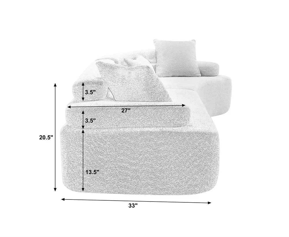 Sofá Modular de Tela con Compresión al Vacío, Sofá sin Estructura en Caja