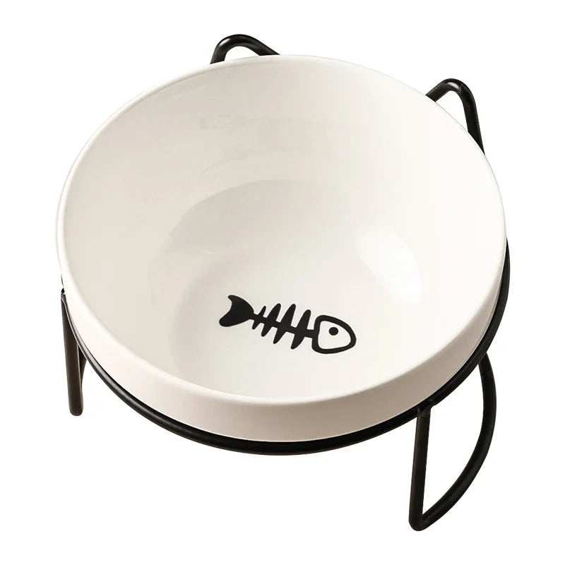 1-3 uds protección Cervical creativa suministros para mascotas tazón doble de cerámica para gatos tazón de cerámica para gatos tazón de comida tazón de comida para perros agua potable tazón de comida