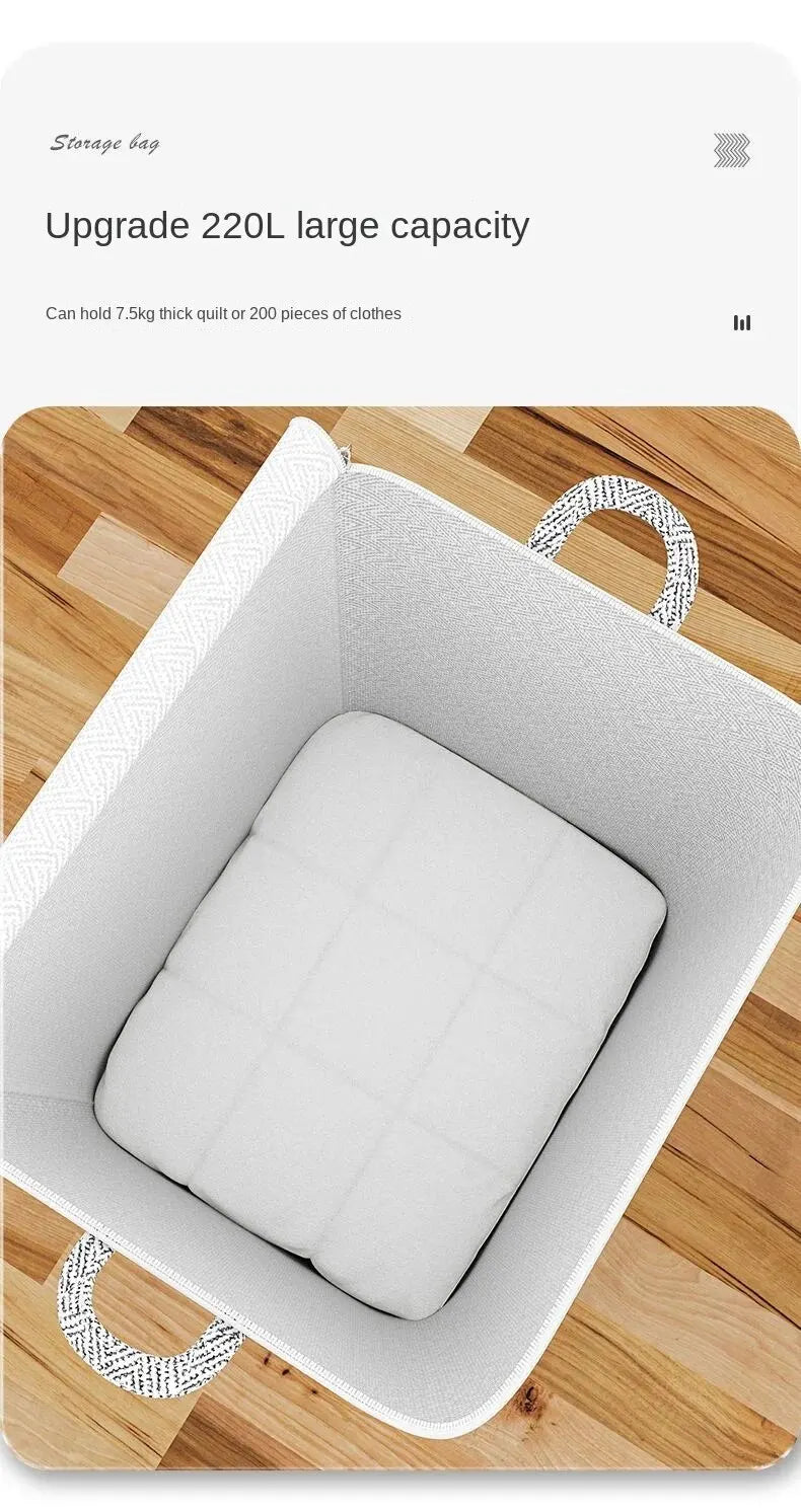 Bolsa de almacenamiento de gran capacidad para el hogar, organizador de armario de Material no tejido, se puede utilizar para ropa de edredón, juguetes, 1 unidad