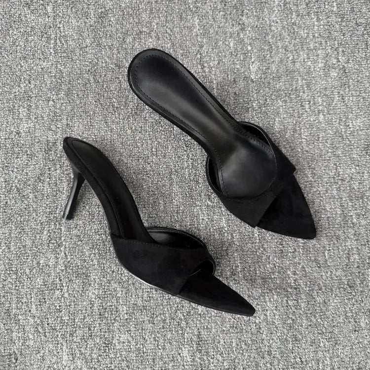 Nuevas sandalias sexys de tacón alto y fino para mujer, estilo callejero, para fiesta, sandalias de stripper, de verano, con punta abierta, fáciles de poner.