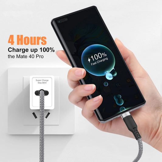 Cable de carga USB tipo C 6A para Huawei USB C extendido 1m 2m 3m 5m Cable de 8 metros para Xiaomi Vivo Leeco OnePlus Oppo