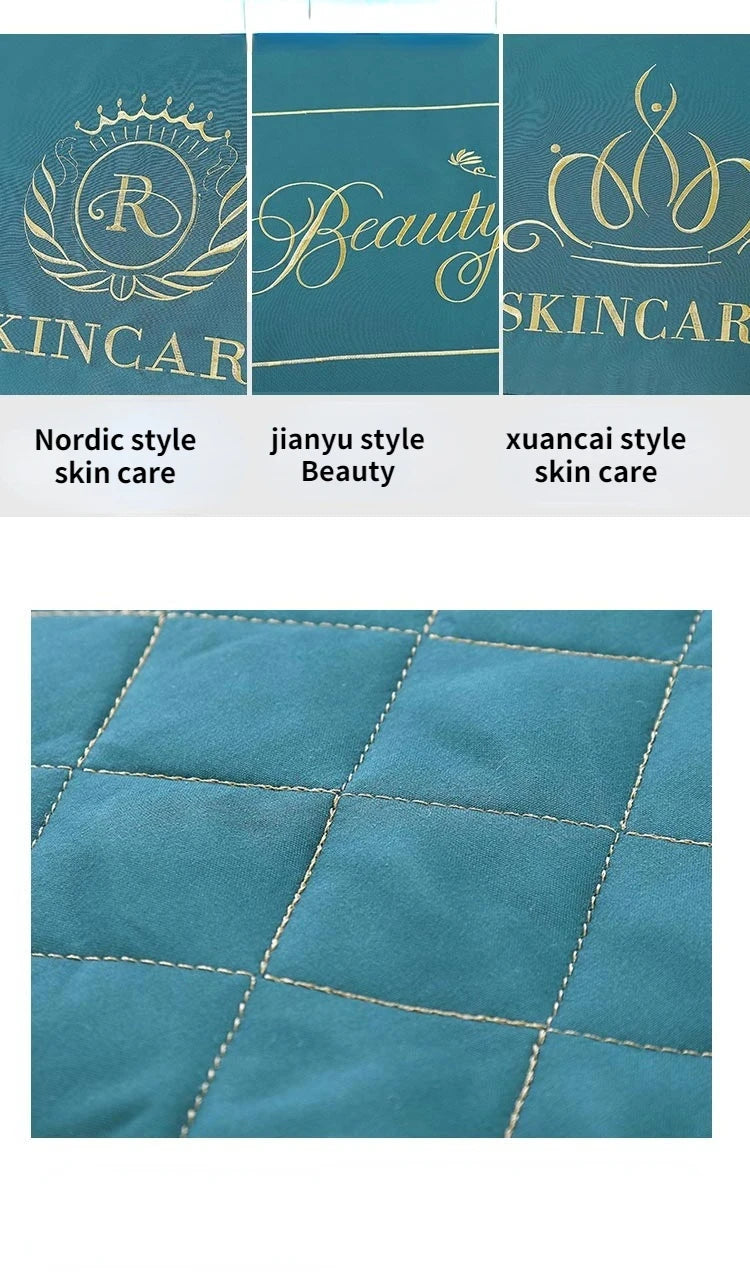 Estilo nórdico 4 Uds. Funda de cama para salón de belleza, falda de cama para Spa de masaje, funda de almohada, funda para taburete, funda de Dulvet, juegos de cama Sabanas