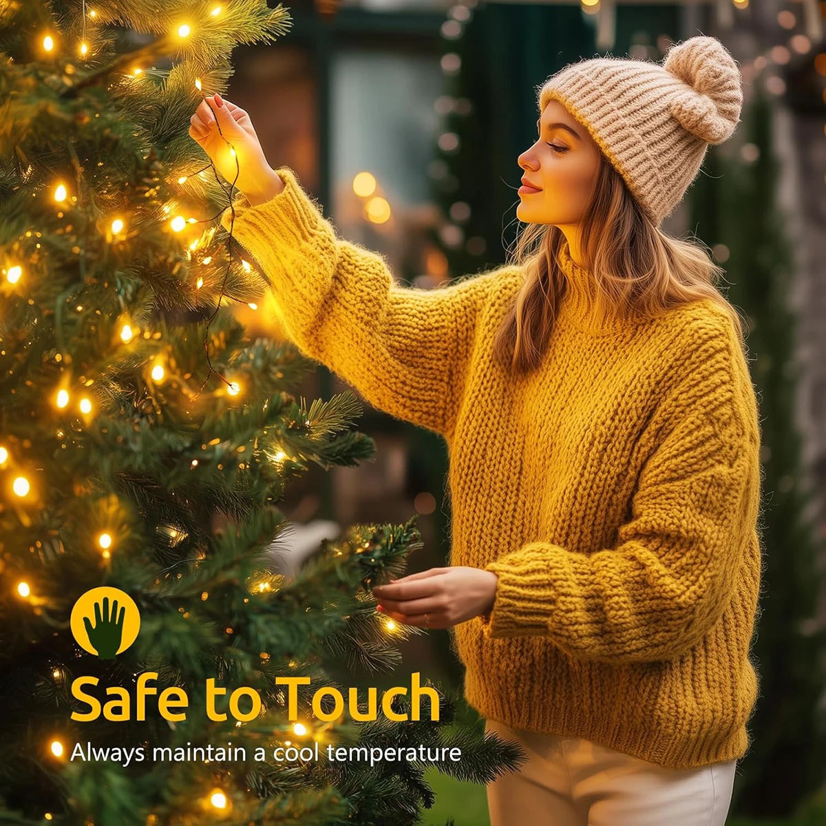 Guirnalda de luces LED de 6M-75M con forma de petardo, guirnalda de luces navideñas para jardín, fiesta, boda, decoración de árbol de Navidad