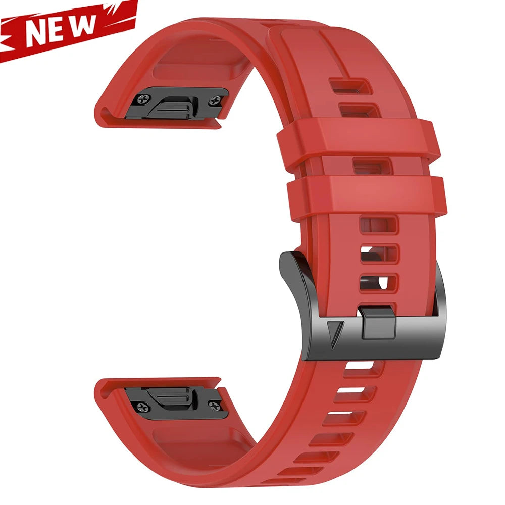 Correa deportiva de silicona QuickFit de 26 y 22mm para Garmin Fenix 7 7X PRO 6 6X GPS 5 5X Plus 3 HR Epix Pro instinto 2X