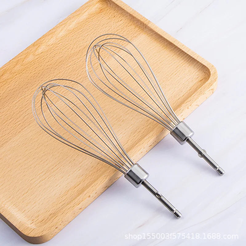 Batidor de huevos de acero inoxidable, batidor de alambre de cocina, batidor de globos, batidor de huevos de leche, batidor de huevos eléctrico de mano
