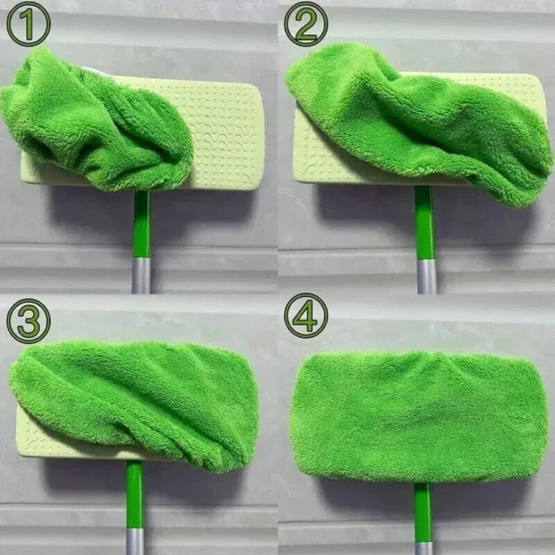 Juego de fundas para fregona ecológicas: paquete de 6 almohadillas planas lavables para fregar, fregar en húmedo y recoger el pelo de mascotas, alternativa reutilizable