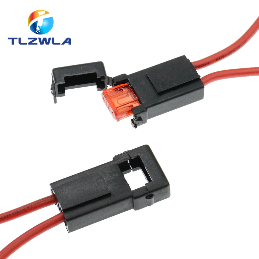 Caja de fusibles de coche mediana ATC, 18/16AWG, alambre de cobre, 32V, portafusibles pequeño con fusible y cuchilla para coche, 1A, 2A, 3A, 5A, 7,5a, 10A, 15A, 20A, 25A