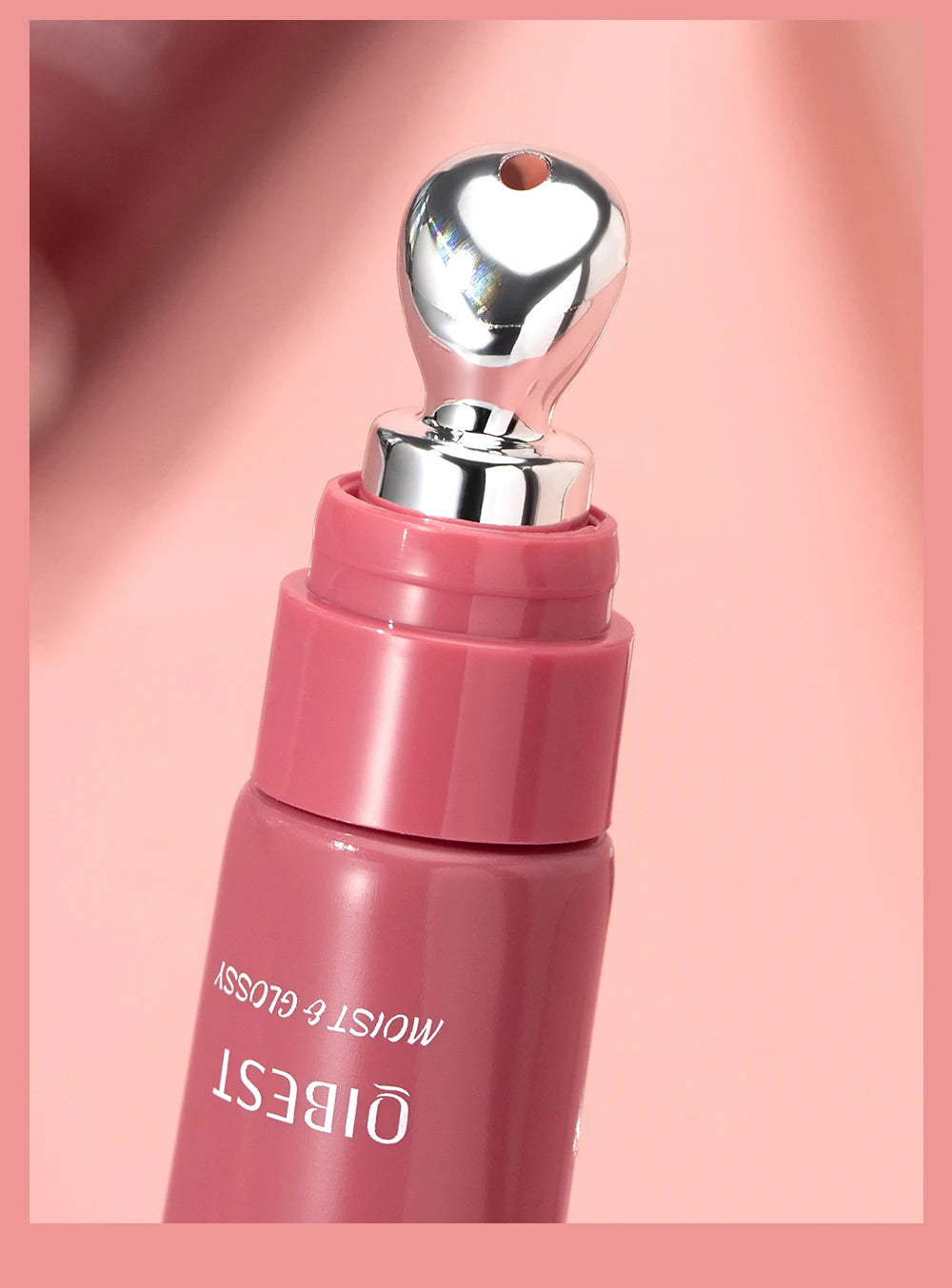 Brillo Labial QIBEST Efecto Espejo, Tinte de Larga Duración, Hidratante, Brillante, con Purpurina, Maquillaje Nutritivo