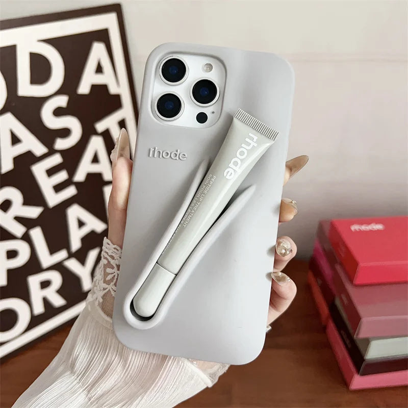 Funda para iPhone 17 16E 16 12 13 14 15 11 Pro Max Plus con diseño de brillo labial de vainilla, espresso y frambuesa Autumn Ribbon Toast