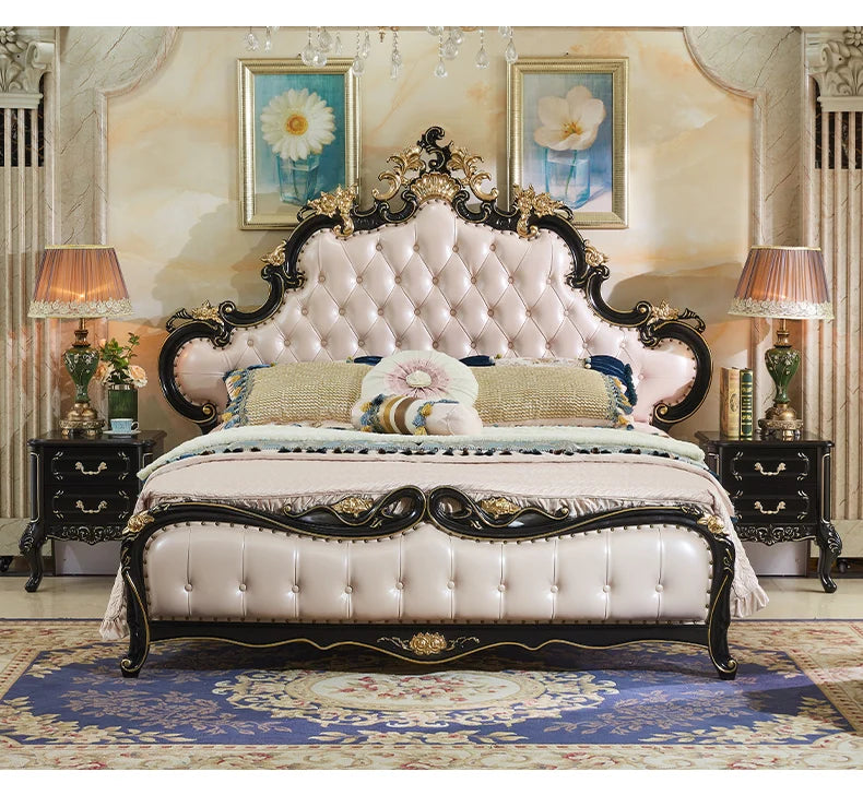 Diseño de cama único para boda, organizador seguro de alta calidad, estética de cama de moda, Muebles gemelos cómodos, Muebles de dormitorio