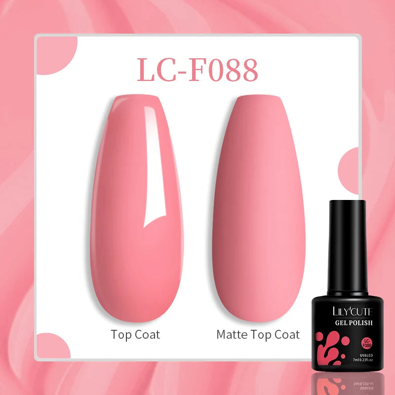 LILYCUTE-esmalte en Gel para uñas, barniz semipermanente para manicura, con LED UV, 129 colores, 7ML