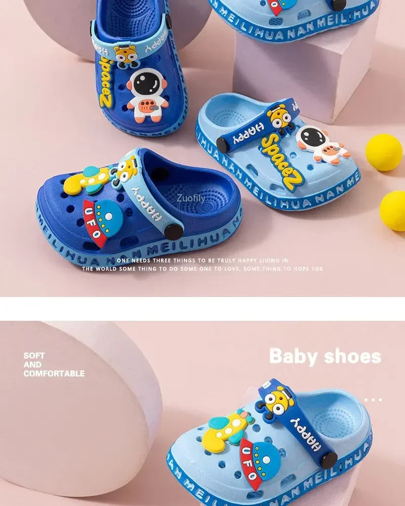 Nuevos niños, bebés, niños y niñas, zuecos de verano, suela suave, zapatillas de playa para jardín, sandalias, zapatos de bebé con agujeros de cueva para niños y niñas