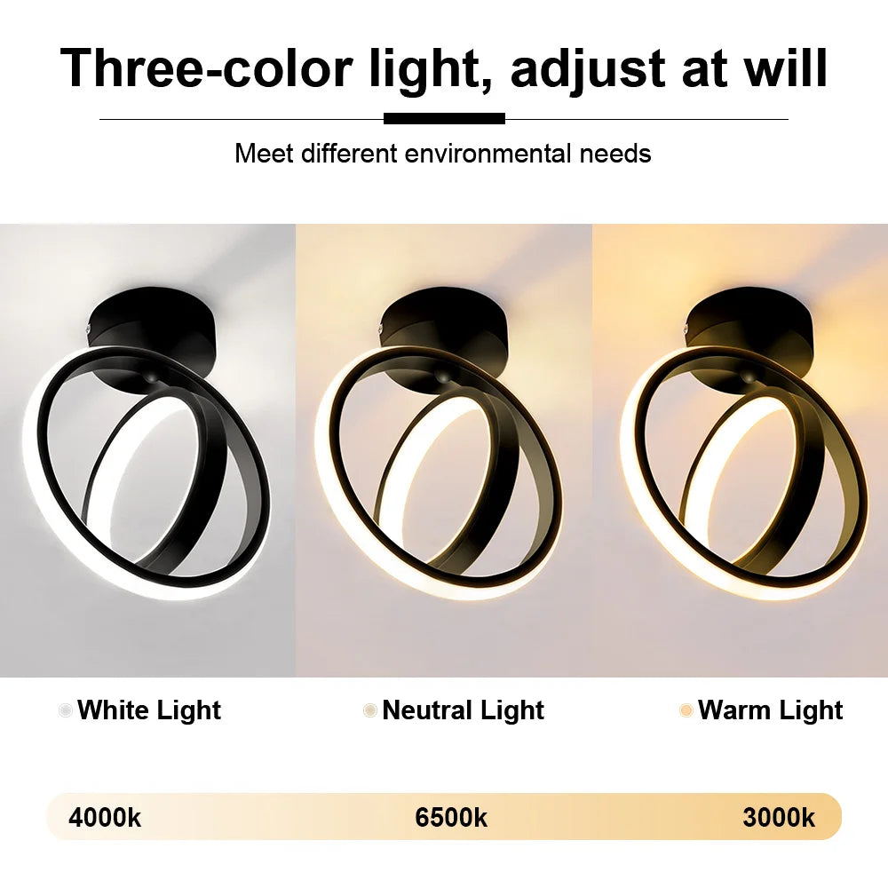 Luz de techo moderna, lámpara de techo LED para pasillo pequeño, diseño de cerca de techo, accesorio de iluminación para el hogar, cocina, dormitorio, balcón