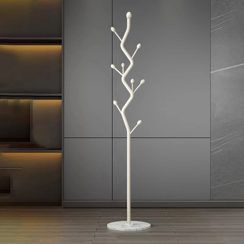 Perchero vertical moderno de metal - con base de mármol |   Diseño exquisito y sencillo, perchero y colgador de abrigos independiente para recibidor.