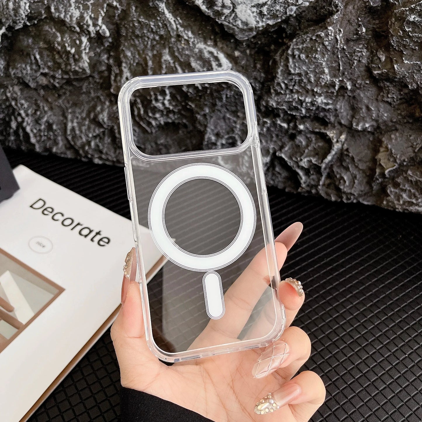 Funda de teléfono magnética de TPU suave para iPhone 17 Pro 13 11 16 Pro Max 15 14 12 Air 17Promax 17pro Funda transparente a prueba de golpes