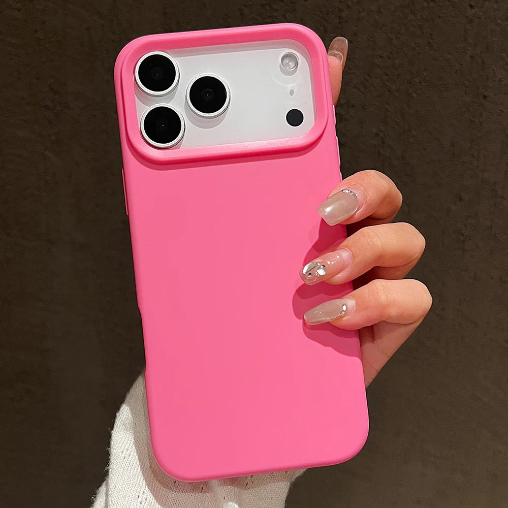 Funda protectora de silicona de Color caramelo para iPhone 17 Pro Max 17 Air 17 Pro, funda trasera de TPU suave mate a prueba de golpes