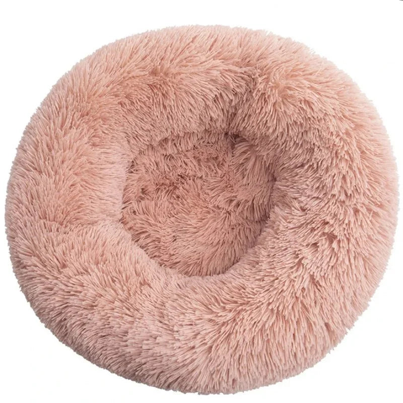 Cama redonda para mascotas de 40-90cm y 6 tamaños, cama para perros grandes, cama para gatos súper suave, casa para perros de peluche para perros medianos, casa para dormir cálido en invierno