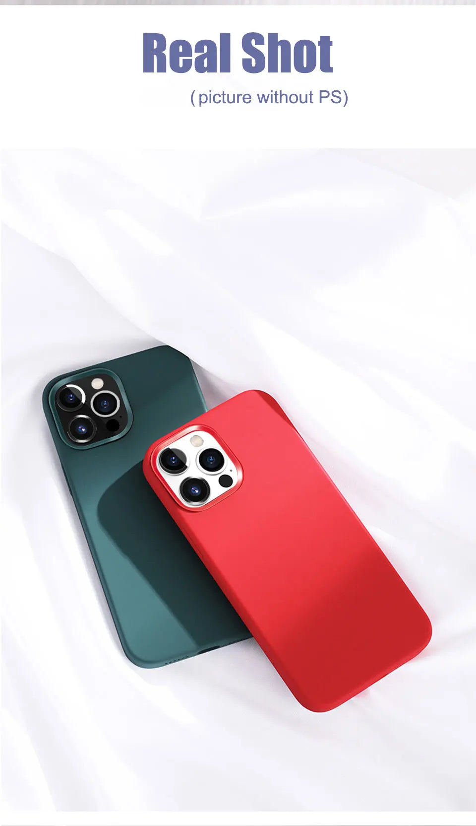 Funda de Lujo para iPhone 17 16 15 14 13 12 11 Pro Max, Funda Simple y Bonita para iPhone Air 16 15 14 Plus, Accesorios de Protección