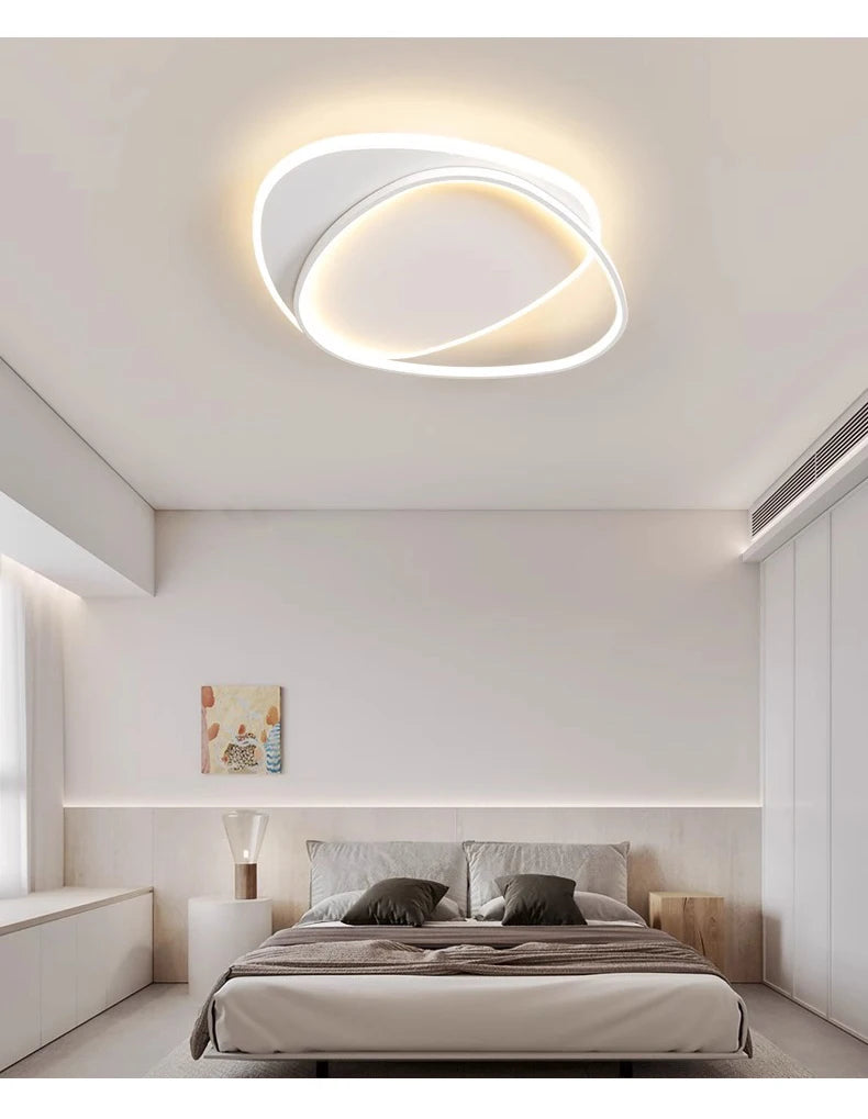 Luces de techo LED redondas modernas para dormitorio Simple, lámparas de estudio para sala de estar, iluminación interior, decoración del hogar, accesorios de lámpara brillante