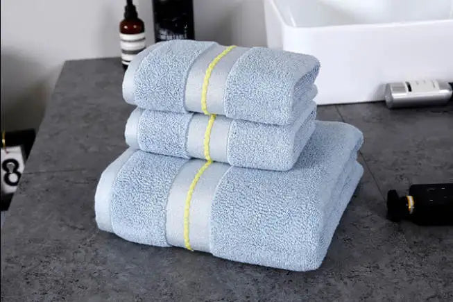 Toalla de algodón puro, toallas absorbentes para adultos, Color sólido, toalla de ducha de mano suave y absorbente para la cara, 34x74cm