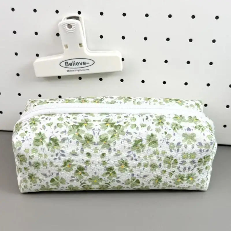 Bolsa de lona con cremallera para lápices, diseño de animales y flores, para la escuela, oficina y uso diario, suministros de papelería para estudiantes