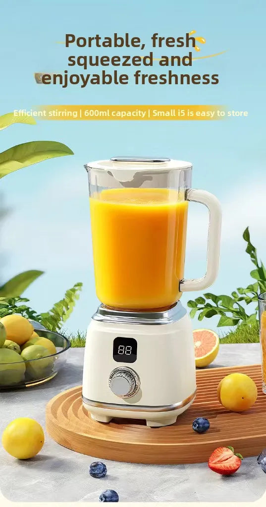 Nuevo extractor de jugo original para el hogar, máquina de procesamiento de frutas y jugo totalmente automática, licuadora de jugo portátil, hoja de acero inoxidable