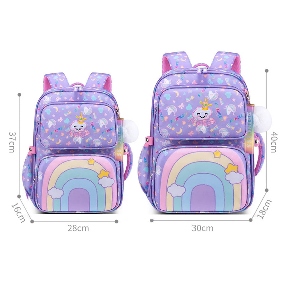 Mochila bonita para estudiantes de primaria, bolso versátil portátil elegante, bolsa transpirable para libros preescolares, regalo para la vuelta a la escuela para niñas