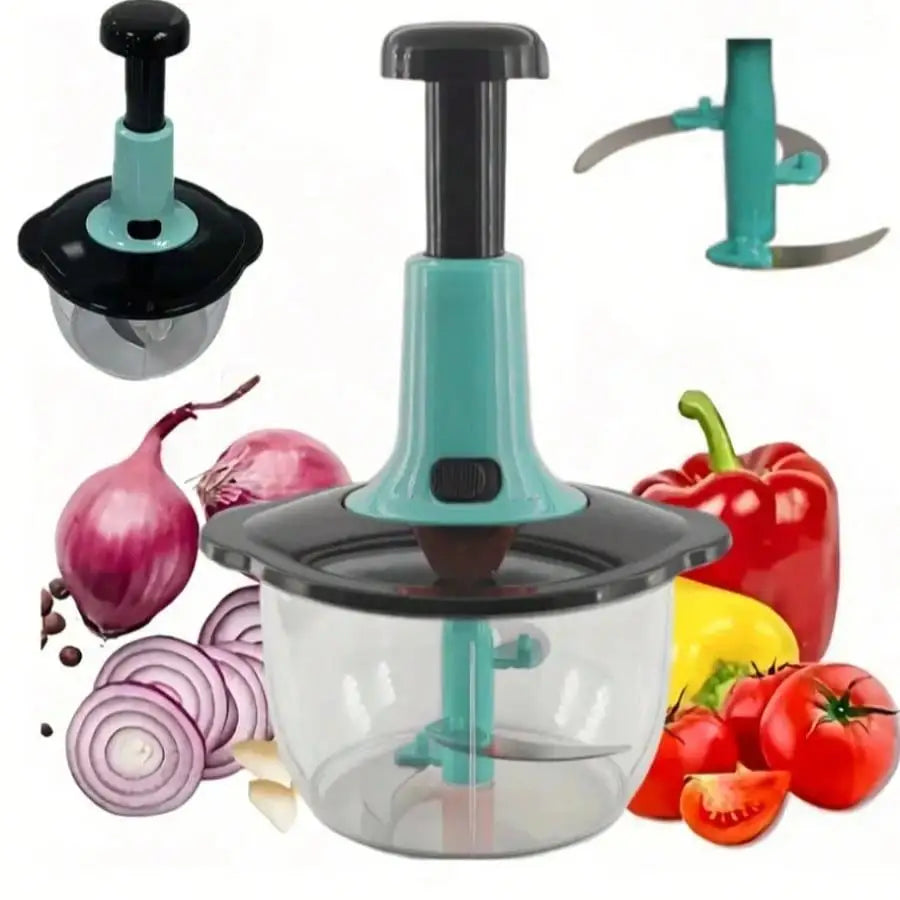 Herramienta de cocina esencial, picadora de hierbas, frutas y verduras, plástico duradero, fácil de usar, regalo navideño perfecto, diseño compacto