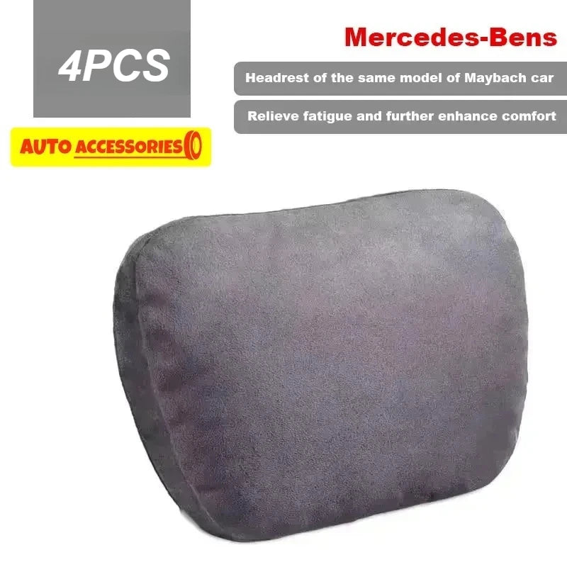 1/2 Uds reposacabezas de coche soporte para el cuello asiento/Clase de diseño Maybach suave Universal ajustable almohada de coche cojín de descanso para el cuello de alta calidad