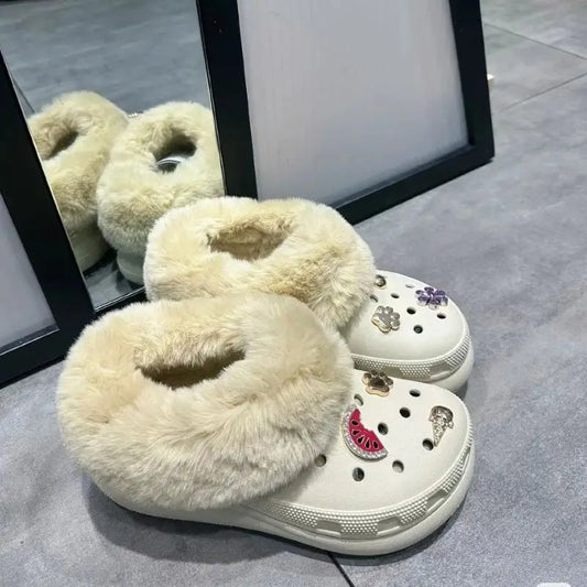 Zapatillas peludas de invierno, plantillas de piel, zuecos para zapatos, forros para zapatos, cubierta de felpa gruesa suave extraíble, forro cálido, 2024