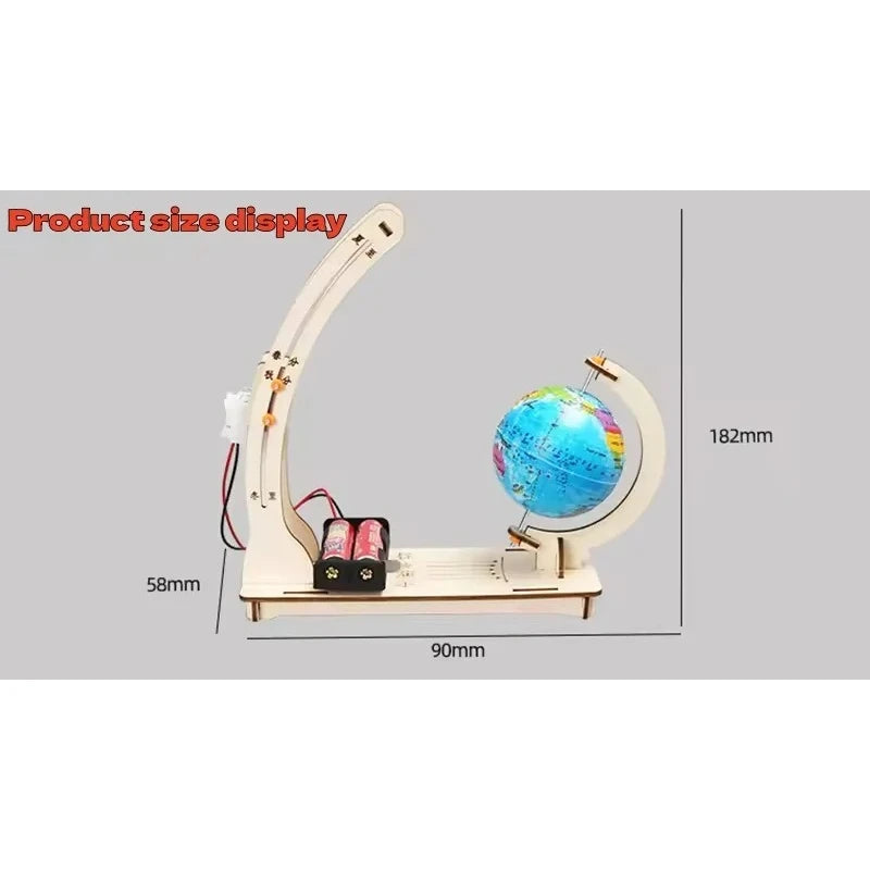 DIY STEM Earth modelo día noche ciclo globo educativo juguete de madera hecho a mano juguete ciencia Kit para niños aula aprendizaje de física