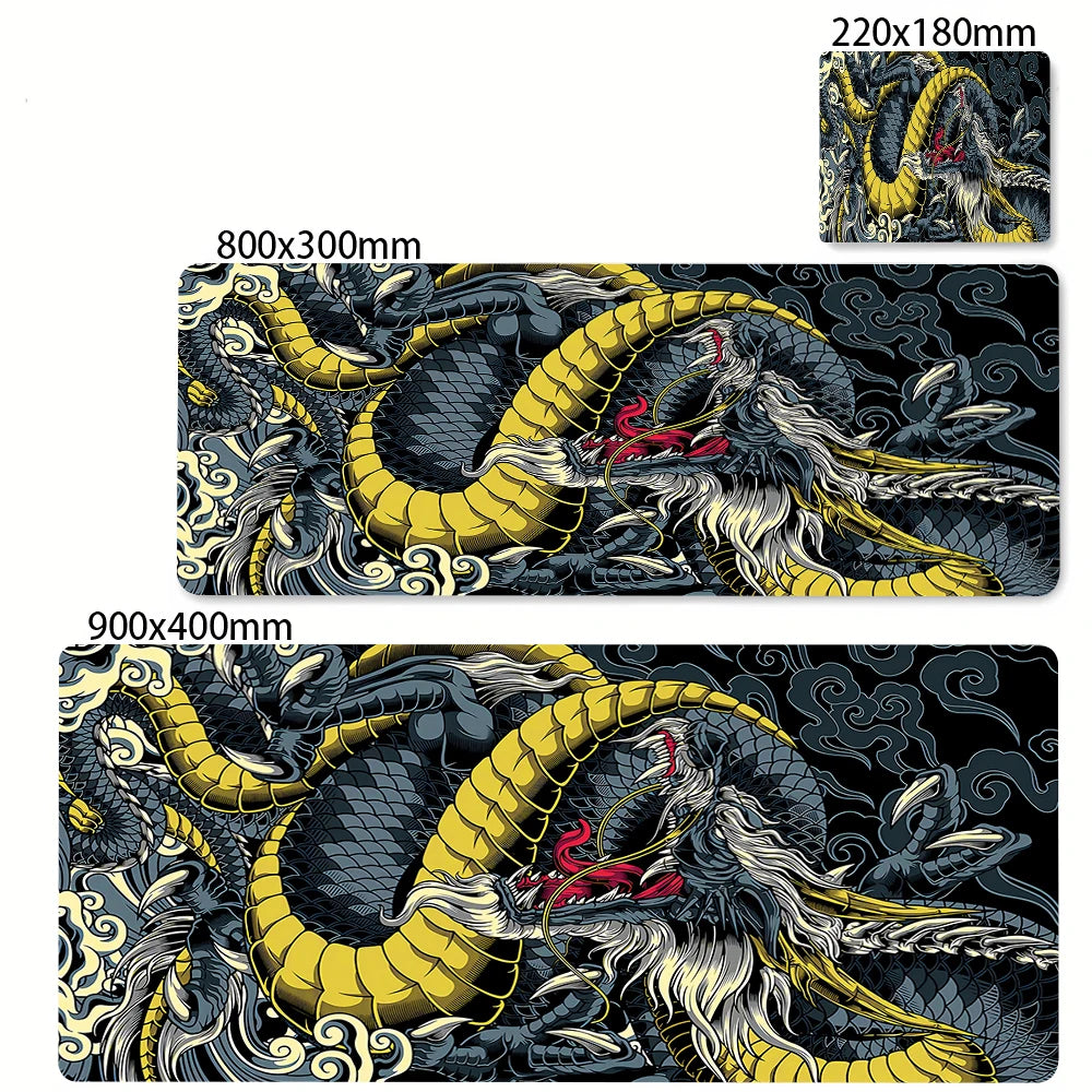 Alfombrilla grande para ratón de dragón blanco y negro, alfombrilla para ratón para juegos, Base de goma grande, alfombrilla para ratón, alfombrilla para escritorio púrpura, alfombrillas para ratón 400x900