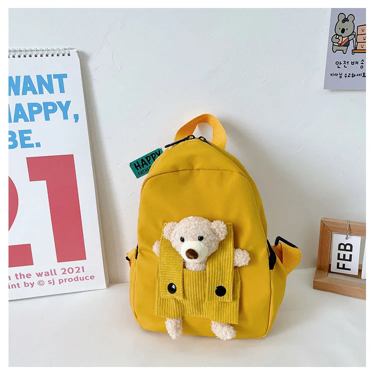 Mochila con nombre personalizado para niños, mochila bordada con dibujos animados para bebé, bolsa de libros para jardín de infantes, mochilas para salir, novedad