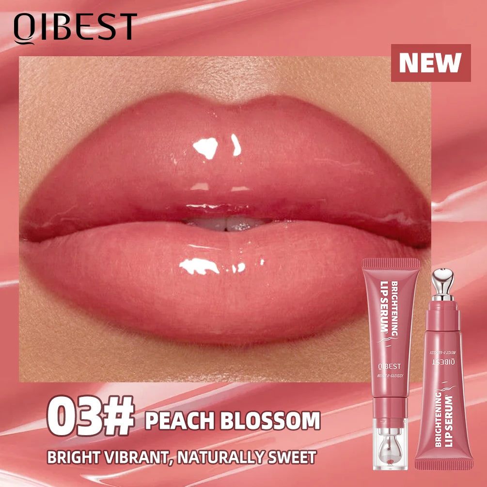 Brillo Labial QIBEST Efecto Espejo, Tinte de Larga Duración, Hidratante, Brillante, con Purpurina, Maquillaje Nutritivo
