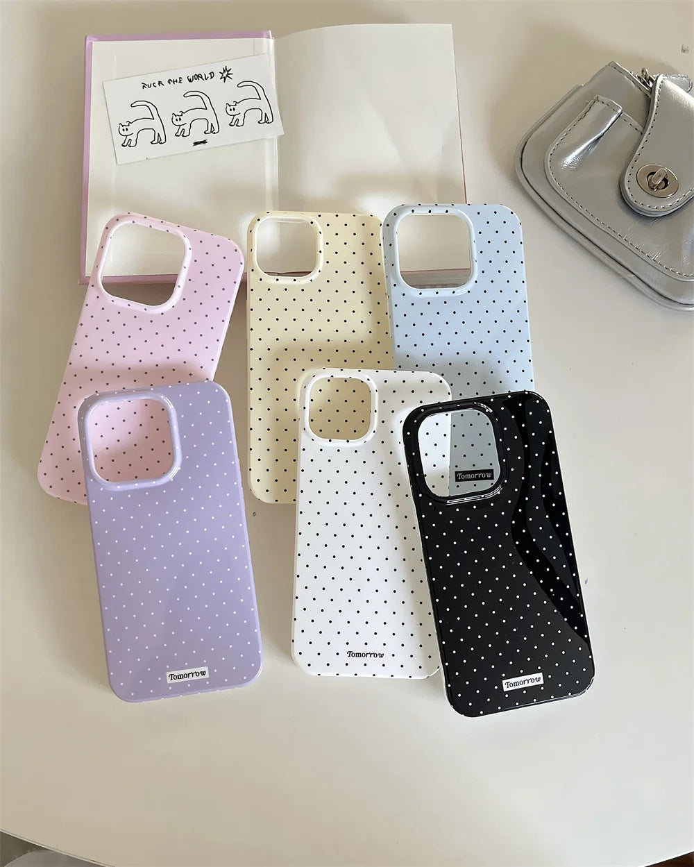 Funda de teléfono móvil pequeña y fresca de lunares INS para iPhone 17 16 15 14 13 12 Pro Max 11 funda ultrafina a prueba de golpes para iPhone Air