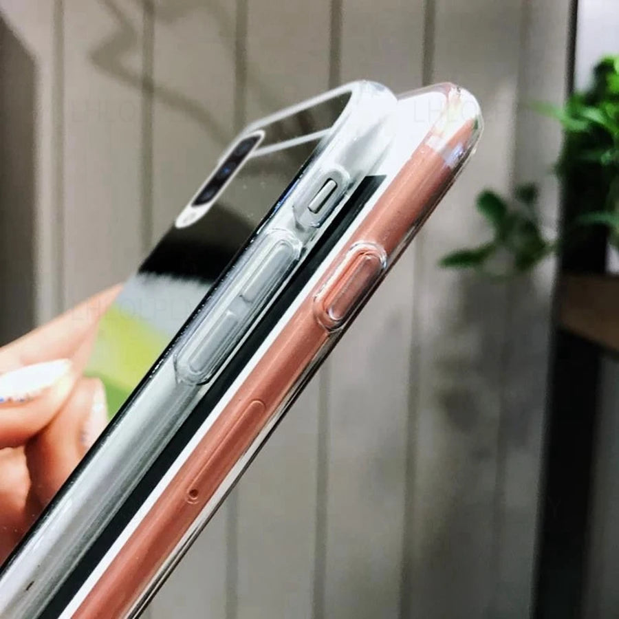 Funda de silicona suave con espejo de maquillaje para Xiaomi Poco M3 X6 Redmi Note 10 11 Pro Plus 5G 10S 11S 10A 10C