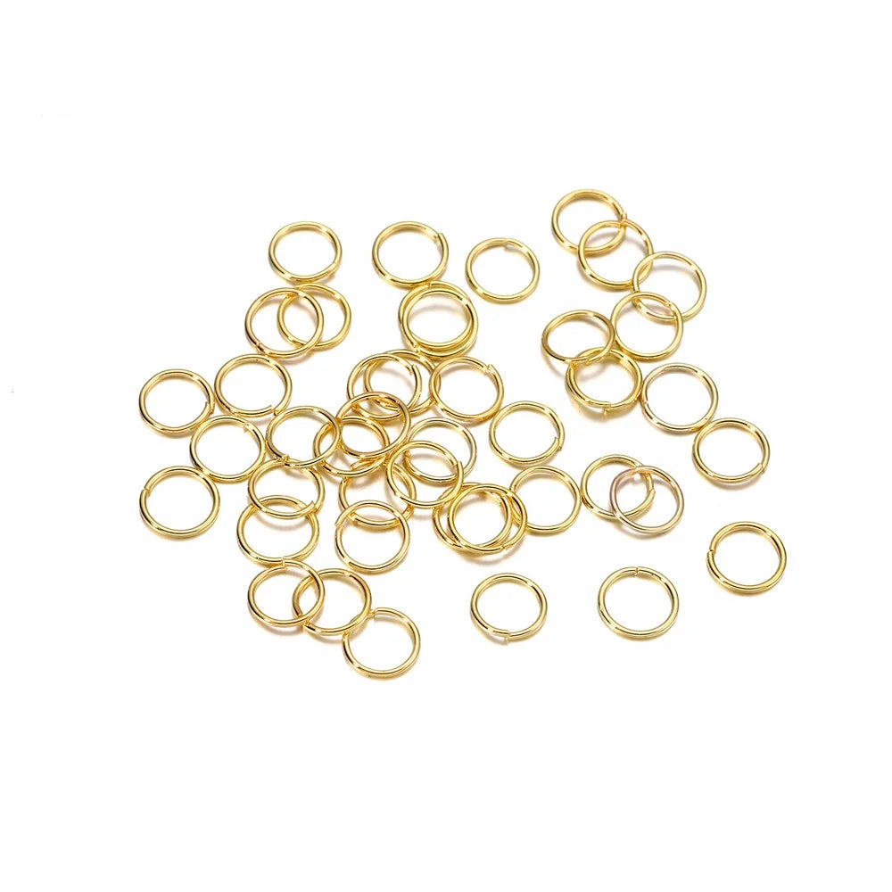50-200 unids/lote 3-20mm anillos de salto conectores de anillos divididos para joyería Diy encontrar accesorios suministros al por mayor