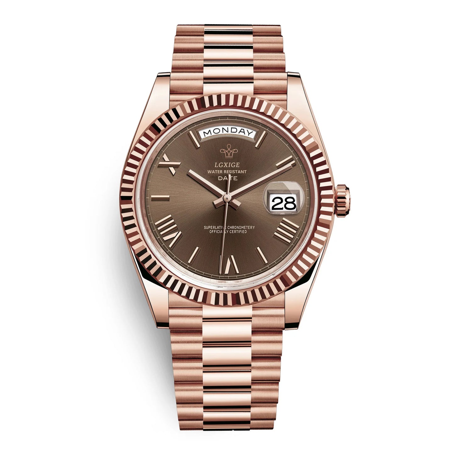 Reloj con calendario semanal de moda para hombre, reloj de cuarzo importado japonés, resistente al agua