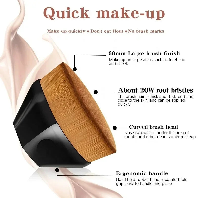 Nuevo Pincel de Maquillaje Mágico, Brocha para Polvo Facial, Brochas para Rubor, Brocha Profesional Portátil para Base de Maquillaje, Brocha Grande para Cosméticos, Brocha Suave para Base