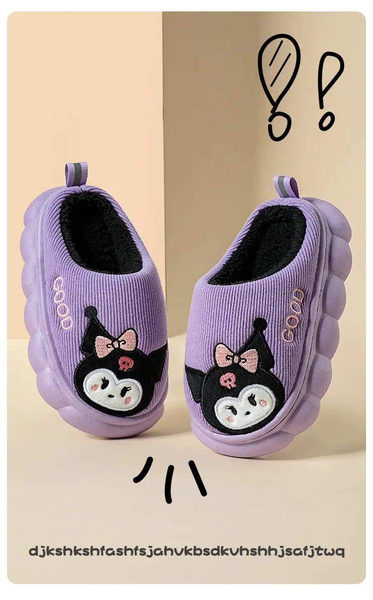 Otoño Invierno niños zapatillas de algodón niños pequeños interior antideslizante cálido Zapatilla de casa niños niñas bebé lindo zapatos de felpa de dibujos animados