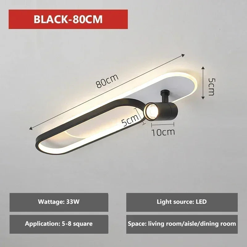 Luces de techo LED modernas con foco, candelabro de pasillo para sala de estar, pasillo, guardarropa, accesorios de iluminación interior para el hogar