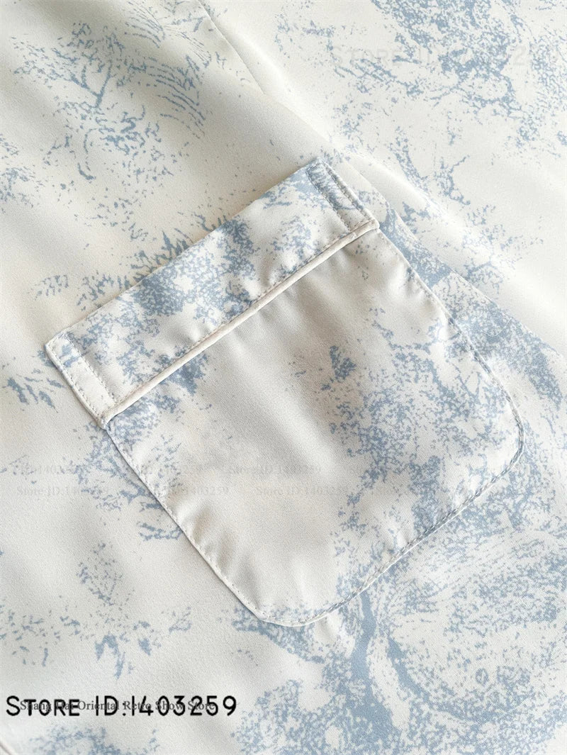 Nuevos Pijamas de satén sedoso para mujer, conjunto de 2 uds de Pijamas, ropa de dormir para primavera y otoño, ropa de salón, ropa de casa informal holgada para mujer, lencería