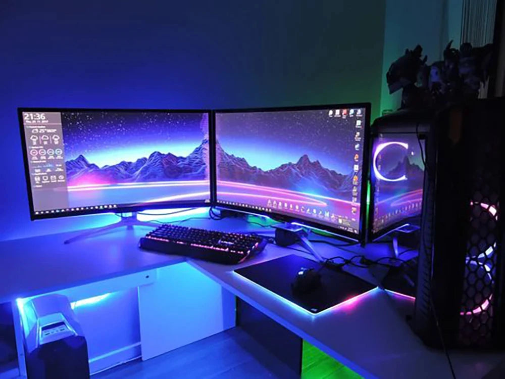 Tira de luces LED con Bluetooth, SMD inteligente 5050, aplicación remota, Control, cinta Flexible, lámpara de diodo, retroiluminación de TV, sala de juegos, decoración del hogar