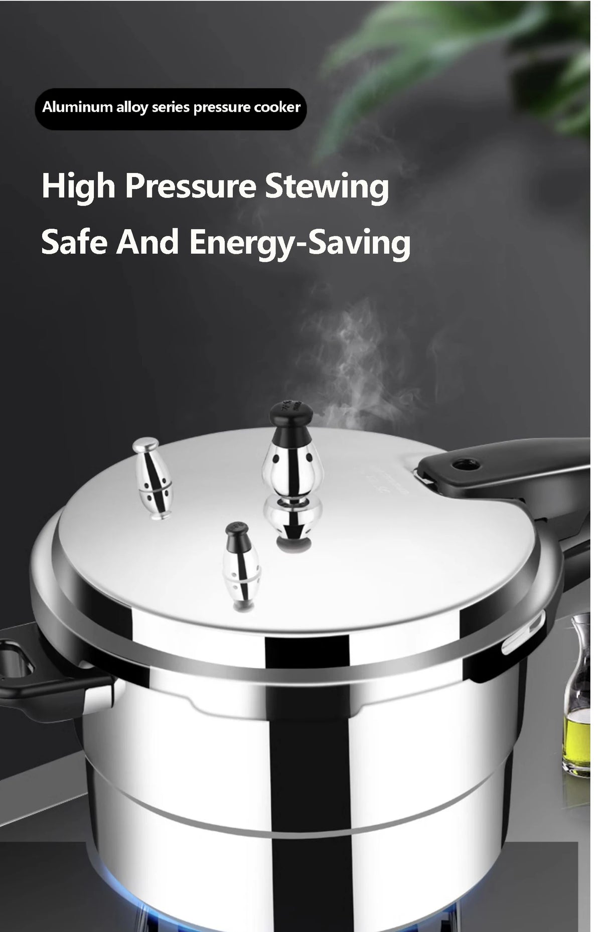 Olla a presión profesional de 7L/11L, ollas de cocina de aluminio resistentes a prueba de explosiones para olla de cocina de Gas