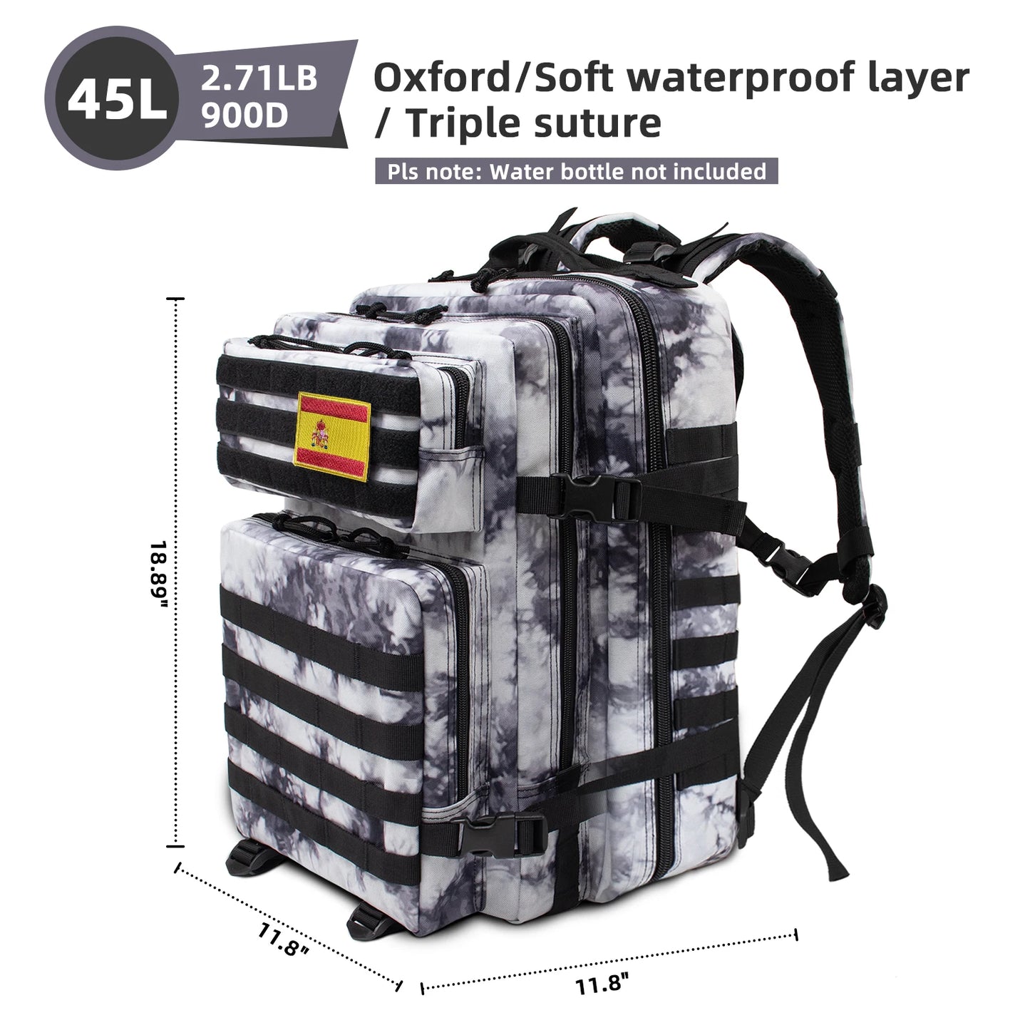 Mochila táctica de 50L/25L /32LT, mochilas de viaje de gran capacidad para hombre, bolsas multifuncionales impermeables para deportes al aire libre