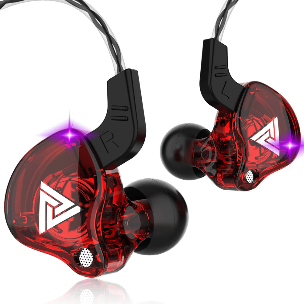 Original QKZ AK6 auriculares internos 6 unidad de controlador dinámico auriculares con micrófono estéreo deportes HIFI Subwoofer auriculares Monitor auriculares