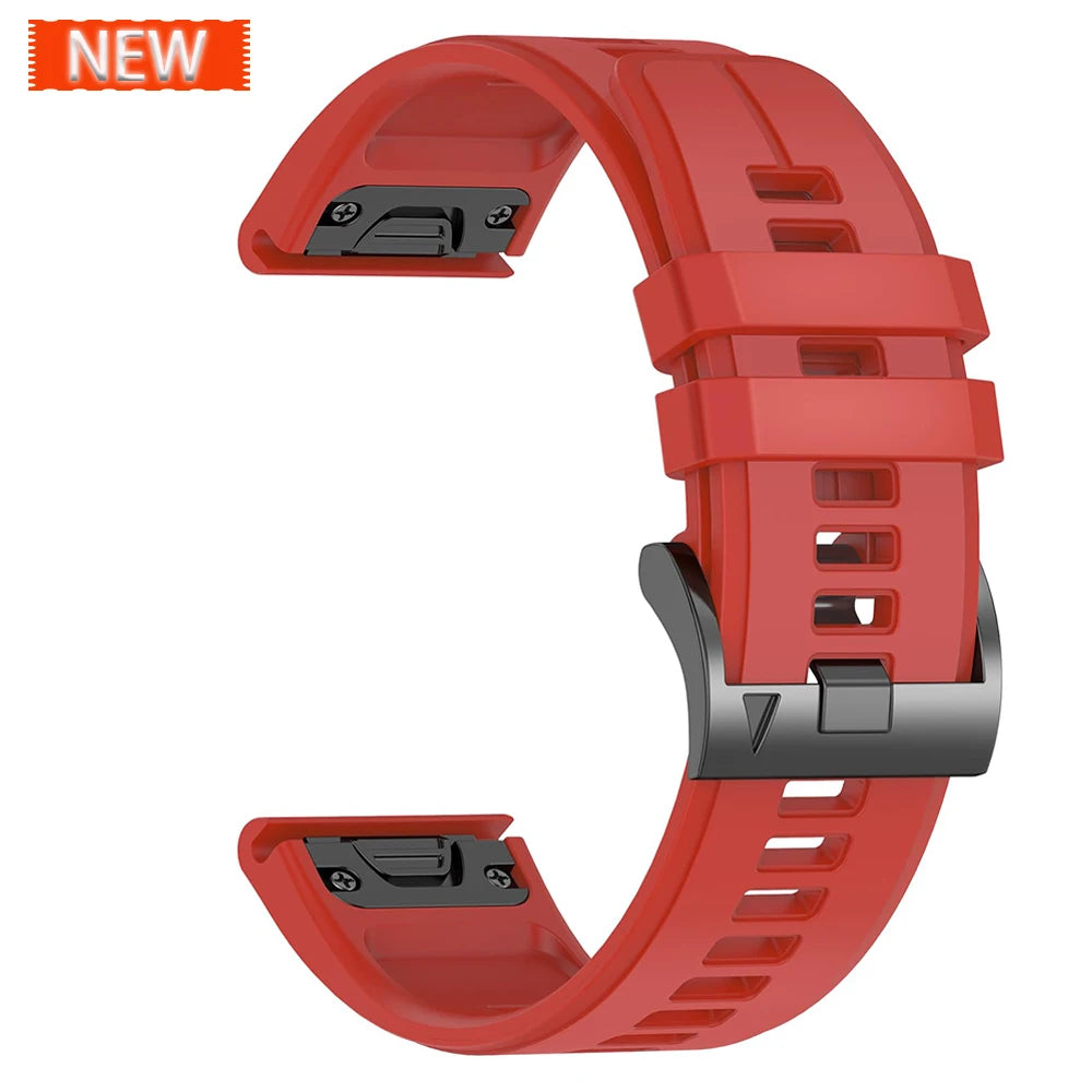 Correa deportiva de silicona para Garmin Descent G2 G1 Mk3i Mk2 Mk1/Fenix 8 Pro E 7 7X 6 6X 5 5X/Epix pulsera suave 22/26mm banda Quickfit