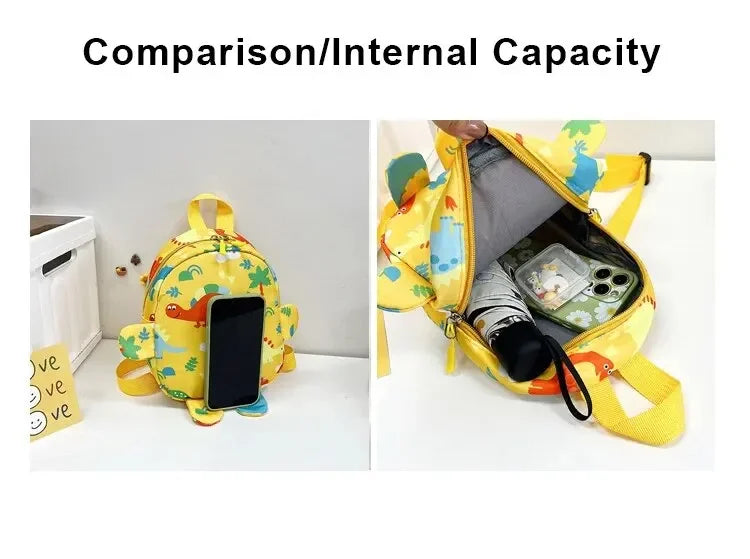 Mochilas bonitas de dinosaurio de dibujos animados para bebé, mochila escolar para guardería, mochilas escolares para niños y niñas, mochila ajustable con animales para chico